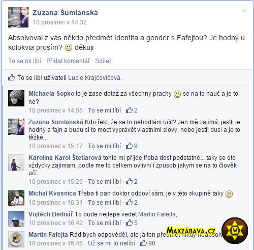 Vtipná situace na Facebooku